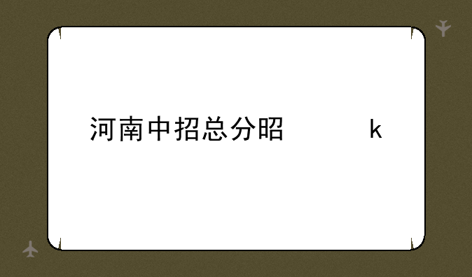 河南中招总分是多少