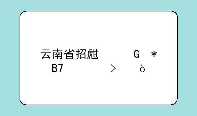 云南省招生网报名入口？